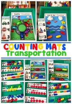 counting mats and transportation activities for kids