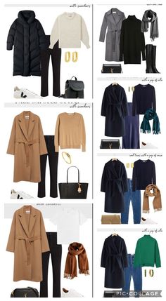 Outfits Paris, Capsule Wardrobe Women, Classic Capsule Wardrobe, Fashion Capsule Wardrobe, Classic Style Outfits, Stylish Winter Outfits, Europe Outfits, Winter Capsule, Capsule Outfits