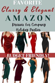 Elegant Holiday Party, Christmas Party Dresses, Dresses On Amazon, Beautiful Party Dresses, Budget Party, Amazon Dresses, Classy And Elegant, Christmas Party Dress