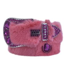 SKU: Fur-R3-Fuchsia-SF BB SIMON BELTS ITALIAN LEATHER MADE WITH AUTHENTIC SWAROVSKI CRYSTALS HANDMADE IN THE USA Our store has been carrying b.b. Simon belts for over 20 years to date and is the largest authorized retailer. If your belt is not in stock please allow 4-8 weeks for custom orders. Free 2 day shipping on all in-stock belts. Please pay attention to the shipping profile purchased. If we do not have your size we will automatically custom order your size on the belt and send a follow-up Bb Simon Belts, Bb Simon Belt, Pretty Pens, Crystal Belt, Pink Fur, Western Belts, Purple Crystal, Pink Daisy, Purple Crystals