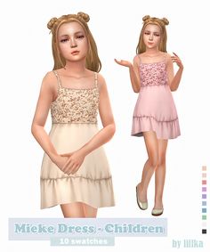 Mieke Dress - Children | Patreon Kids Cc Sims 4 Maxis Match, Sims Aesthetic, Kids Maxi, Cc Shopping, Sims 4 Cheats, Pelo Sims, Sims 4 Children