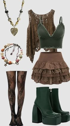 Fairycore Outfit, Cottagecore Outfit, Cottagecore Outfits, Earthy Outfits, Hippie Style Clothing, Hippie Outfits, Alternative Outfits