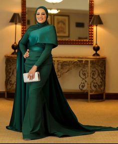 Muslim Dinner Dress, Silk Material Gown Styles In Nigeria, Muslim Gown, Material Styles, Dinner Gown, Fashion Dresses Formal, Simple Gowns, Mode Turban