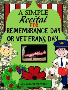 a poster for remembrance day or veteran's day