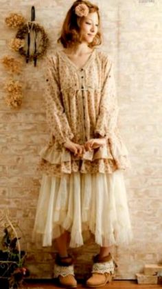 Mori Kei Fashion, Isabel Lucas, Forest Girl, Romantic Outfit, Peasant Style, Skirt Style