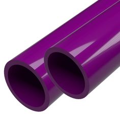 two purple pipes are shown on a white background