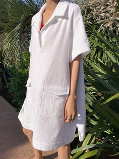 Composition : 100 cottonCountry of Origin : China Terry Dress, Mini One, White Mini Dress, Jumpsuit Dress, Dress Outfits, Composition, Jumpsuit, One Piece, Mini Dress