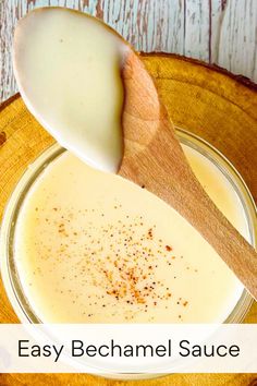 Learn how to make Easy Béchamel Sauce in just minutes! This creamy, classic white sauce is perfect for lasagna, mac and cheese, casseroles, or as a base for other sauces. With simple ingredients like butter, flour, and milk, you can whip up a rich, velvety béchamel that adds a touch of elegance to any dish. Perfect for beginners and a must-have recipe in your kitchen! Pin this one to your favorite recipe board today. Easy Bechamel Sauce, Mother Sauce, Bechamel Recipe, Mother Sauces, White Cream Sauce, Bechamel Sauce Recipe, Low Carb Noodles, Keto Sauces