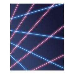 an image of lines that are in the air with blue and pink lights on them