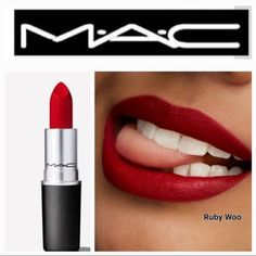 Nwt Mac Matte Lipstick In Ruby Woo Fall Lipstick Colors, Mac Retro Matte Lipstick, Red Lipstick Matte, Mac Cosmetics Lipstick, Fall Lipstick, Matte Lipstick Colors, Mac Retro Matte, Makeup Mac, Ruby Woo