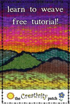 the crochet pattern shows how to weave a mountain scene with text that reads learn to weave