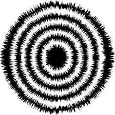 an abstract black and white circular design