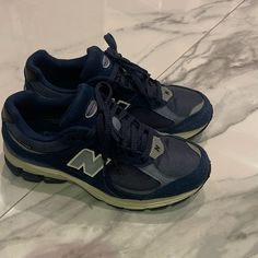 Brand New Worn 2 Times No Box Check All Photos Womens Size 7 New Balance 990v3 Navy, Dark Blue New Balance, New Balance Navy Blue, Navy Blue New Balance, Navy New Balance, Blue Shoes Women, New Balances, New Balance 2002r, Dr Closet