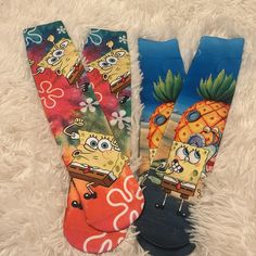 Fun Sponge Bob Square Pants Novelty Socks. Brand New, Never Worn. Excellent Condition Fits Most Label: Viacom Casual One Size Socks For Stocking Stuffer, One Size Blue Casual Socks, Blue Casual Socks One Size, Casual Blue Socks One Size, Casual Blue One-size Socks, Casual Multicolor Stockings, Casual Blue Thigh High Stockings, Casual Knee-high Summer Socks, Casual Blue Thigh-high Stockings