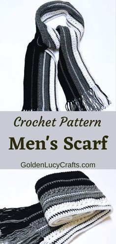 the crochet pattern for men's scarf