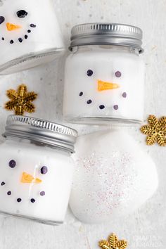 Sparkly iridescent glitter gives the look of snow in this snowman slime project! You'll only need a handful of supplies for this cute craft.