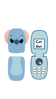 an image of a phone cut out with the text cut out on it's side