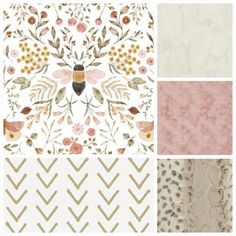 New Release Girl Crib Bedding- Vintage Bee Nature Baby & Toddler  Bedding Collection - DBC Baby Bedding Co Vintage Floral Nursery Ideas, Vintage Garden Nursery, Dusty Pink Nursery, Floral Boho Nursery, Vintage Floral Nursery, Honey Bee Nursery, Nursery Paint, Crib Rail Guard, Mom Time