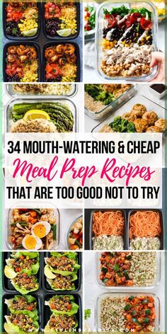 Looking for the most delicious lunch ideas for work? Take a look at these 34 insanely tasty meal prep recipes that are both cheap and easy to make! Work Dinner Ideas Meal Prep, Meal Prep Using Chicken, Easy Take To Work Lunches Meal Prep, Meal Prep Ideas For Couples, Cheap And Easy Lunch Meal Prep, Easy Keto Lunch Meal Prep, Meal Prep Without Chicken, Meal Prepped Dinners, Easy Work Lunch Meal Prep