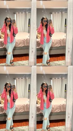 Outfits With Pink Sandals, Buchi Fresa Outfits For School, Back To School Outfits Fresita, Vaquera Outfit Mexican Pink Shirt, Mexican Summer Outfits, Cute Outfits With Sandals, Mexican Fresas Outfit, Pink Latina Outfits