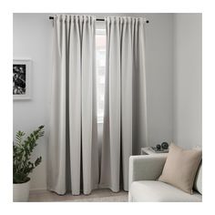 the curtains in this living room are white