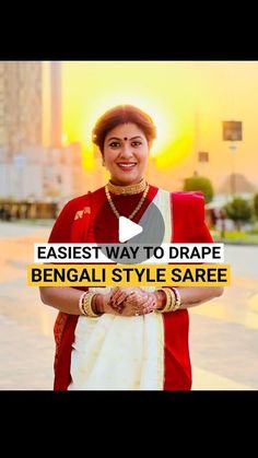 Jagisha Upadhyay on Instagram: "Want a drape a Bengali style saree??? (Atpoure drape)  Comment “LINK” for the blouse 😇  Follow these simple steps  #saree #sarees #sareedraping #sareedrape #sareedrapping #atpoure #bengalisaree #sareels #trendingaudio #sareeindia #bengali #bengalidrape #sareelove #draping" Saree Draping Styles Bengali, Bengali Bridal Saree Draping, Bengali Style Saree Draping, Bengali Saree Draping, Bengali Saree Drape Style, Gujarati Saree Style Draping, Bengali Style Saree, White Saree Red Border Bengali, Bengali Saree