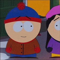 the south park characters are standing next to each other