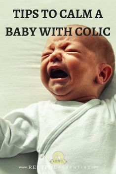 a baby with its mouth open and the words tips to calm a baby with cough