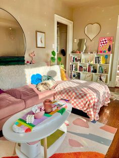 a living room filled with furniture and decor