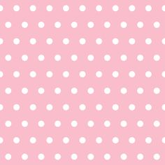 a pink background with white polka dots