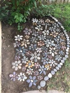 a circle made out of rocks in the ground