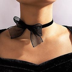 Black Lace Choker Necklace, Bow Choker, Black Lace Choker, Lace Choker Necklace, Velvet Choker Necklaces, Leather Choker Necklace, Cheap Necklaces, Black Choker Necklace, Lace Necklace