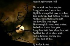 a poem written in front of a full moon with the words, heale improvement spell