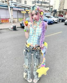 Decora Fashion Outfits, Decora Outfits, Kawaii Street Fashion, Straight Fashion, Kei Fashion, Heavy Industry, J Fashion