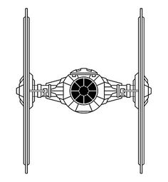 the star wars tie is shown in this black and white drawing, it appears to be from