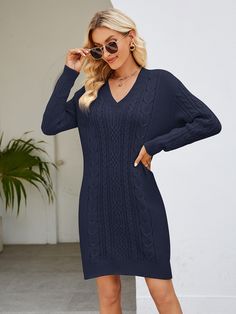 Features: Cable-knit Stretch: Slightly stretchy Material composition: 100% acrylic Care instructions: Machine wash cold. Tumble dry low. Imported Product measurements: S: bust 38.2 in, length 34.3 in, shoulder 19.1 in, sleeve length 19.1 in M: bust 39.8 in, length 35.1 in, shoulder 19.9 in, sleeve length 19.5 in L: bust 42.1 in, length 35.9 in, shoulder 21.1 in, sleeve length 19.9 in XL: bust 44.5 in, length 36.7 in, shoulder 22.2 in, sleeve length 20.3 in 2XL: bust 46.8 in, length 37.4 in, shou Sweater Dress With Boots, Mini Sweater, Timeless Dress, Dress Sweater, Saint John, Long Sleeve Sweater Dress, Maxi Dress Formal, Mini Sweater Dress, Daily Dress