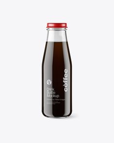 a bottle of coffee on a white background