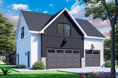 this is an artist's rendering of these garage plans for two car garages