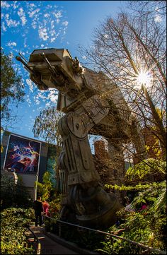 a large statue in the middle of a park