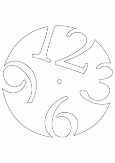 an image of the number 12 on a circle with numbers drawn in black and white