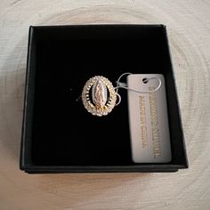 New In Box 14 K Gold Plated Sterling Silver Marked 925 Virgin Mary Ring Size 8 Ring Is Gold, And Rose Gold With Cz Stones Virgin Mary Ring, Cz Stone, Virgin Mary, Gold Plated Sterling Silver, Womens Jewelry Rings, Gold Plate, Ring Size, Rose Gold, Women Jewelry