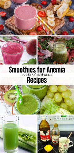 Here we share a few recipe ideas to create for a iron rich smoothie that will help with anemia deficiency, fruits and vegetables filled with various ingredients that help for anemia, Iron Enriched Foods, Anemic Diet, High Iron Smoothies, Iron Rich Smoothie Recipes, Iron Rich Fruits, Iron Rich Smoothie, Iron Diet, My Recipe Book