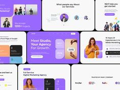 the landing page for digital marketing company, which is designed to look like it has many different