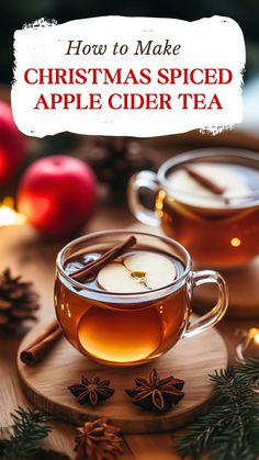 Looking for a healthy drink to cozy up with during the holidays? This Christmas Spiced Apple Cider Tea is great for warming up on autumn and winter nights, with benefits for colds and sore throats. Pin this for a seasonal tea you’ll love! Apple Cider Tea, Hot Christmas Drinks, Christmas Teas, Christmas Cider, Different Teas, Hot Pepper Recipes, Turmeric Tea Recipe, Spiced Tea