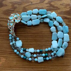 Blueish Green Stone With Gold Ornamental Clasp *Missing 2 Strands Of Stones But Is Not Noticeable. ** Selling As Is ** Blueish Green, Alexis Bittar Jewelry, Alexis Bittar, Green Stone, Blue Gold, Womens Jewelry Necklace, Statement Necklace, Color Blue, Jewelry Necklaces