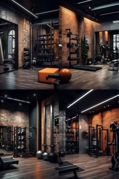 mini gym at home ideas mini home gym small home gym ideas small home gym Moody Gym Aesthetic, Home Basement Gym, Home Gym Ideas Garage, Home Gym Design Luxury, Gym Architecture, Home Gym Basement, Dream Gym