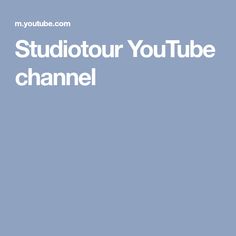 the words studioour youtubee channel are shown in white on a light blue background