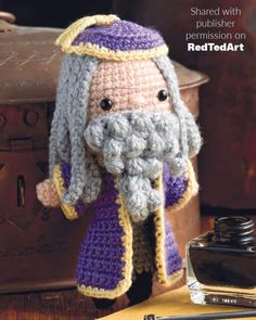 Free Albus Dumbledore Crochet Pattern - Harry Potter Projects - Red Ted Art - Kids Crafts