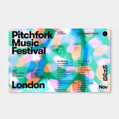 a poster for the pitchfork music festival in london