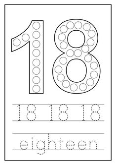 the number eight coloring page for children to learn how to write and color it with numbers